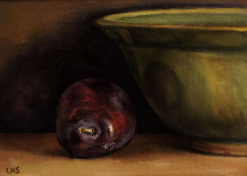 Plum with green Bowl