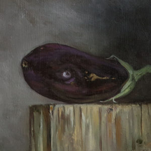 Eggplant on Wood